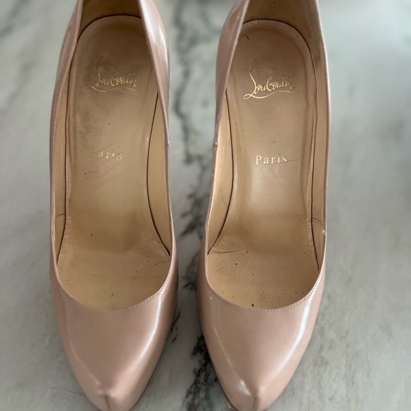 Christian Louboutin Nude Pink Platform Stilettos - Picture 2 of 5